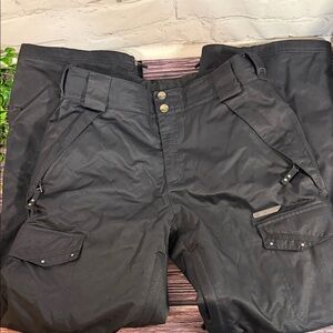 SIMS Snowboarding Unisex Black Cargo Snow Pants. Men’s Women’s Waterproof padded